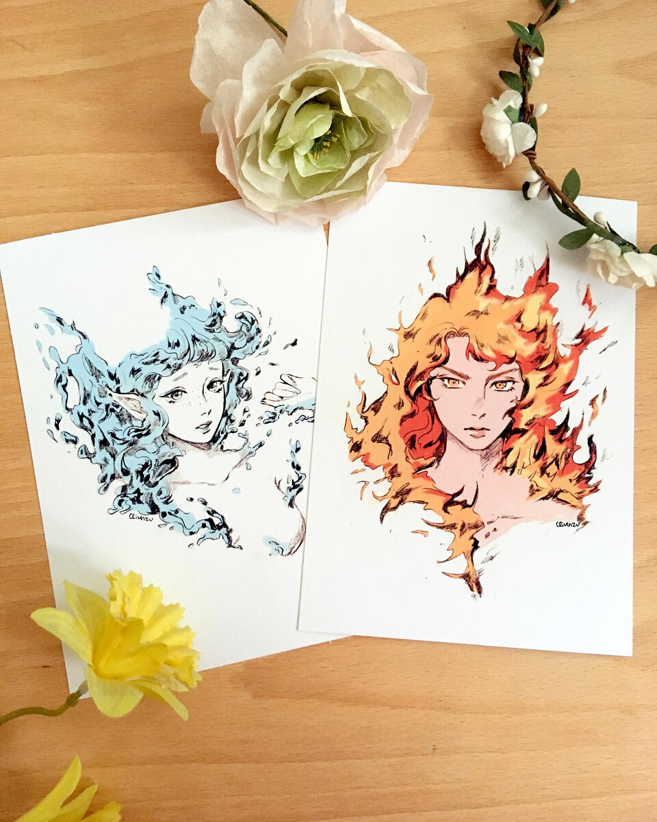 Fire Water Prints