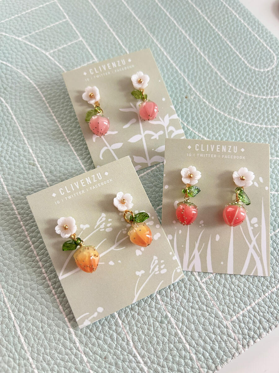 handmade earrings berry buds handmade earrings berry buds